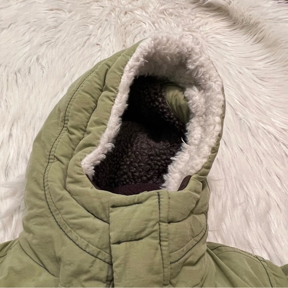 London Fog Puffer Coat Green Fleece Lined - Picture 9 of 15
